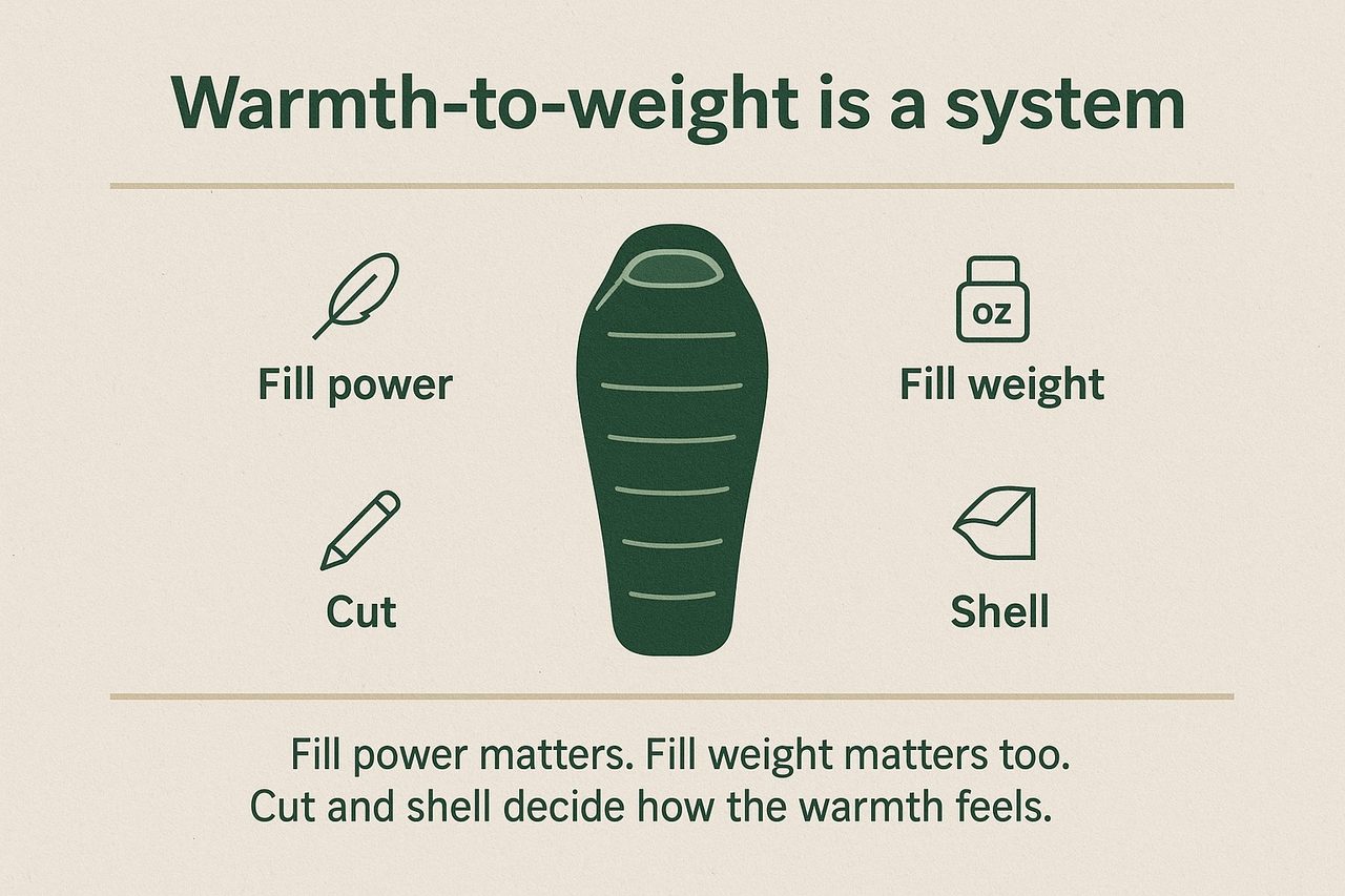 Fill power is only half the warmth story