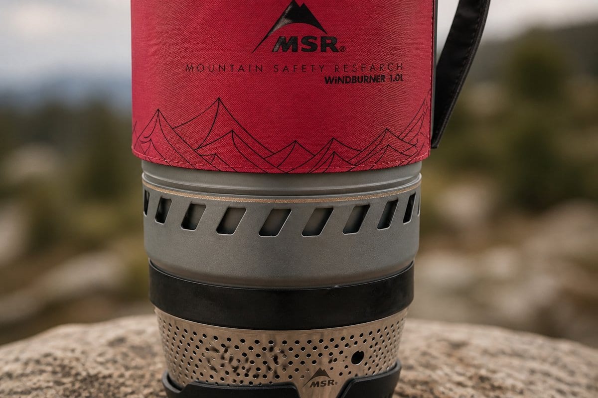 Close detail of the WindBurner radiant burner and matching pot interface