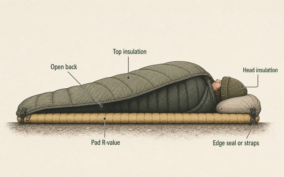 The pad is part of the quilt